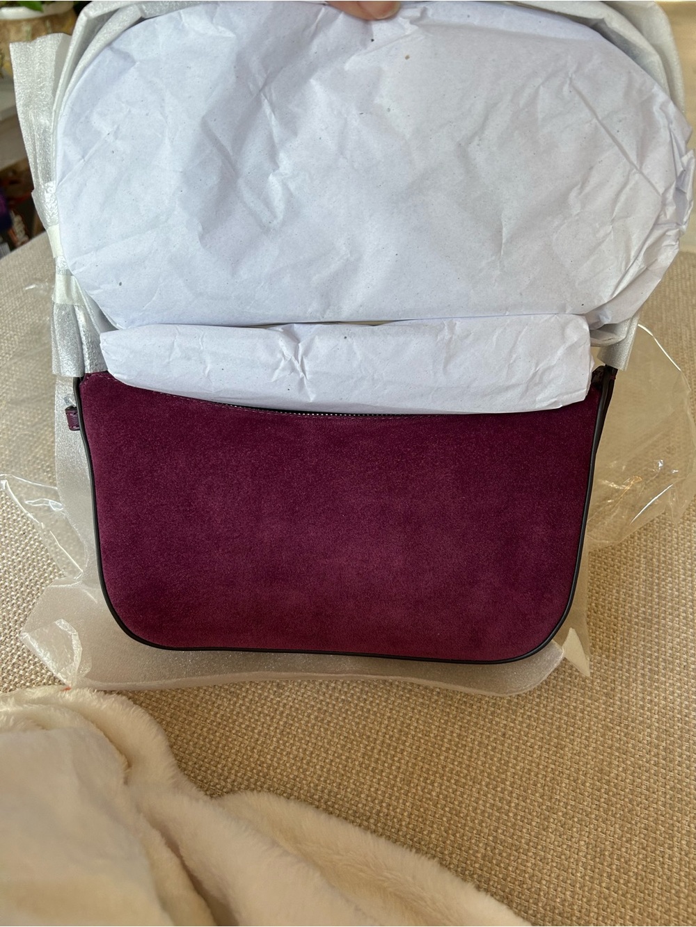 NWT KATE SPADE HALO suede and leather crossbody bag.